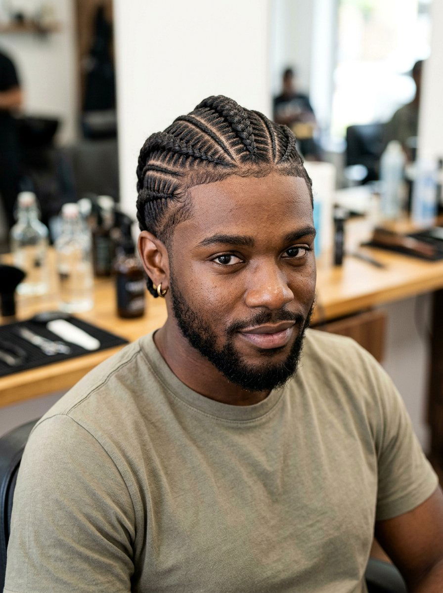 20 Cool And Edgy Stitch Braids For Men To Try This Year