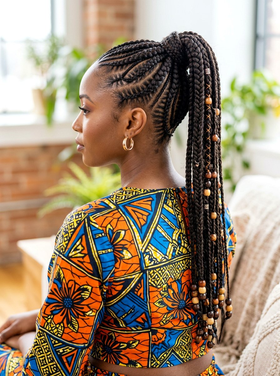 Tribal braid track ponytail - 20 track braid ponytail - 20 track braid ponytail