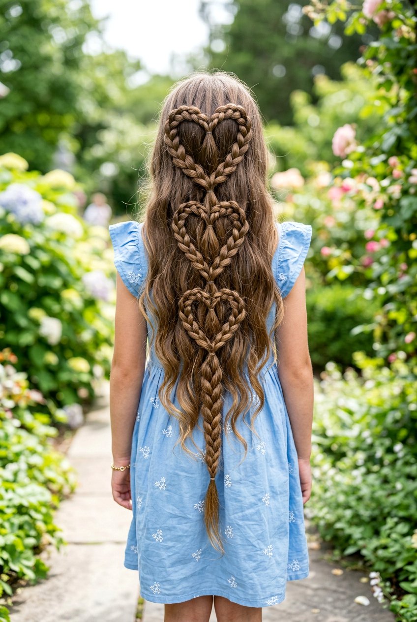 Triple Braided Heart Hairstyle - 20 braided heart hairstyle - 20 braided heart hairstyle