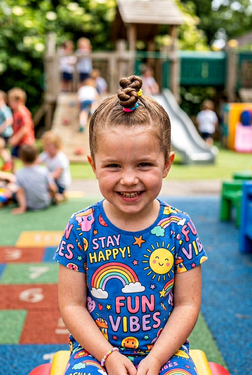 Triple Bun Mohawk - 20 easy school hairstyle for preschool girls - 20 easy school hairstyle for preschool girls