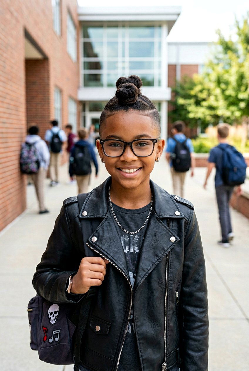 Triple Bun Mohawk - 20 quick bun for school girls - 20 quick bun for school girls