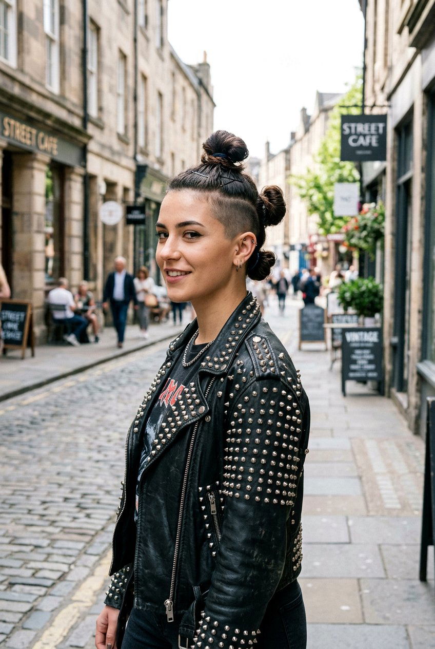 Triple Bun Mohawk - 20 concert bun hairstyles - 20 concert bun hairstyles