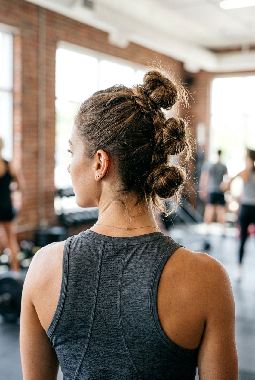 Triple Stack Messy Bun - 20 messy bun for moms with thin hair - 20 messy bun for moms with thin hair