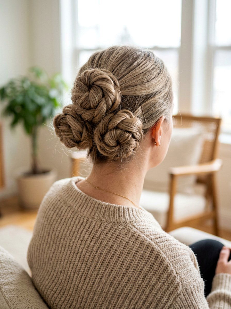 Triple Twist Bun - 20 overnight twists for wavy hair - 20 overnight twists for wavy hair