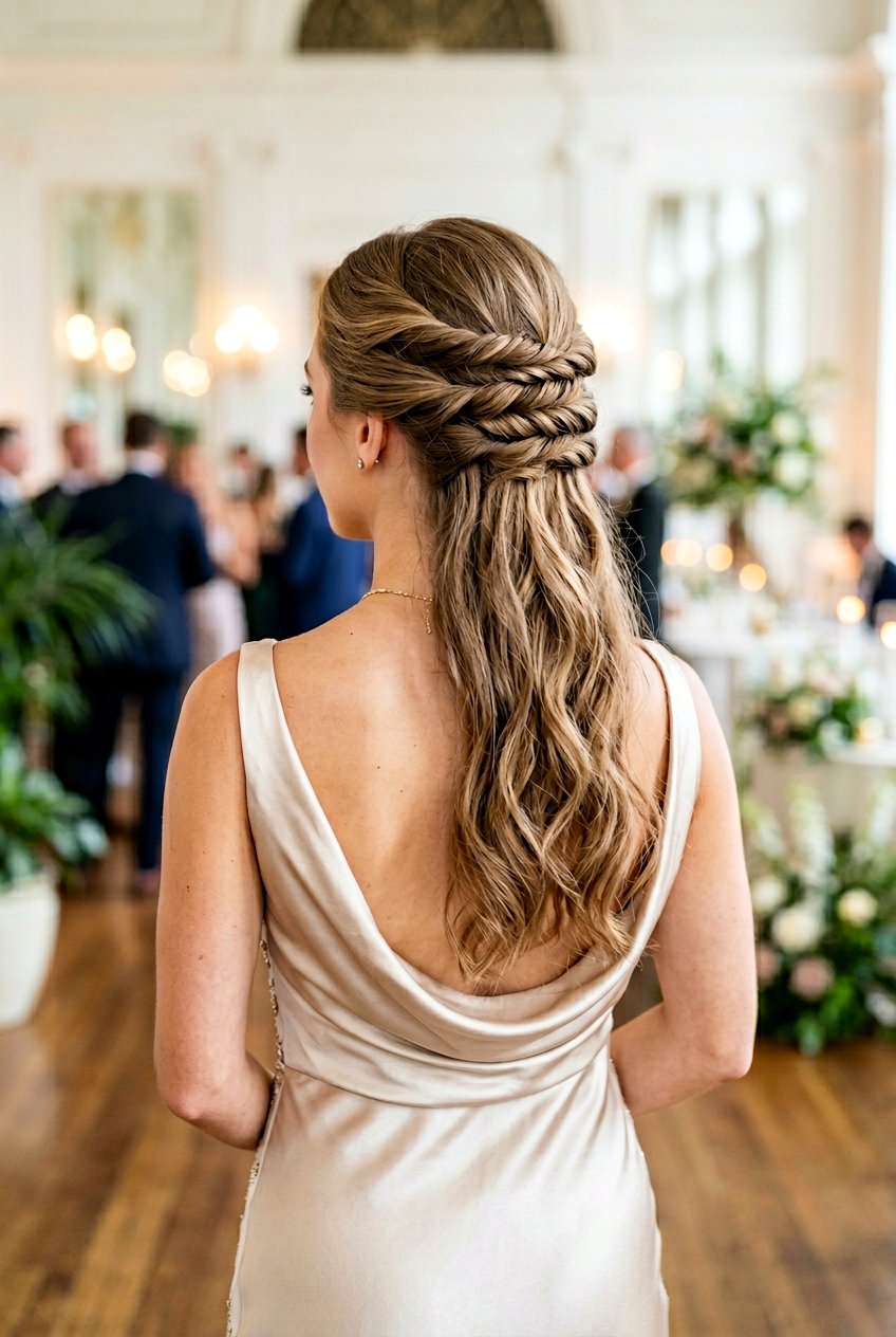 Triple Twisted Half Up Rows - 20 prom hairstyle with twisted half up - 20 prom hairstyle with twisted half up