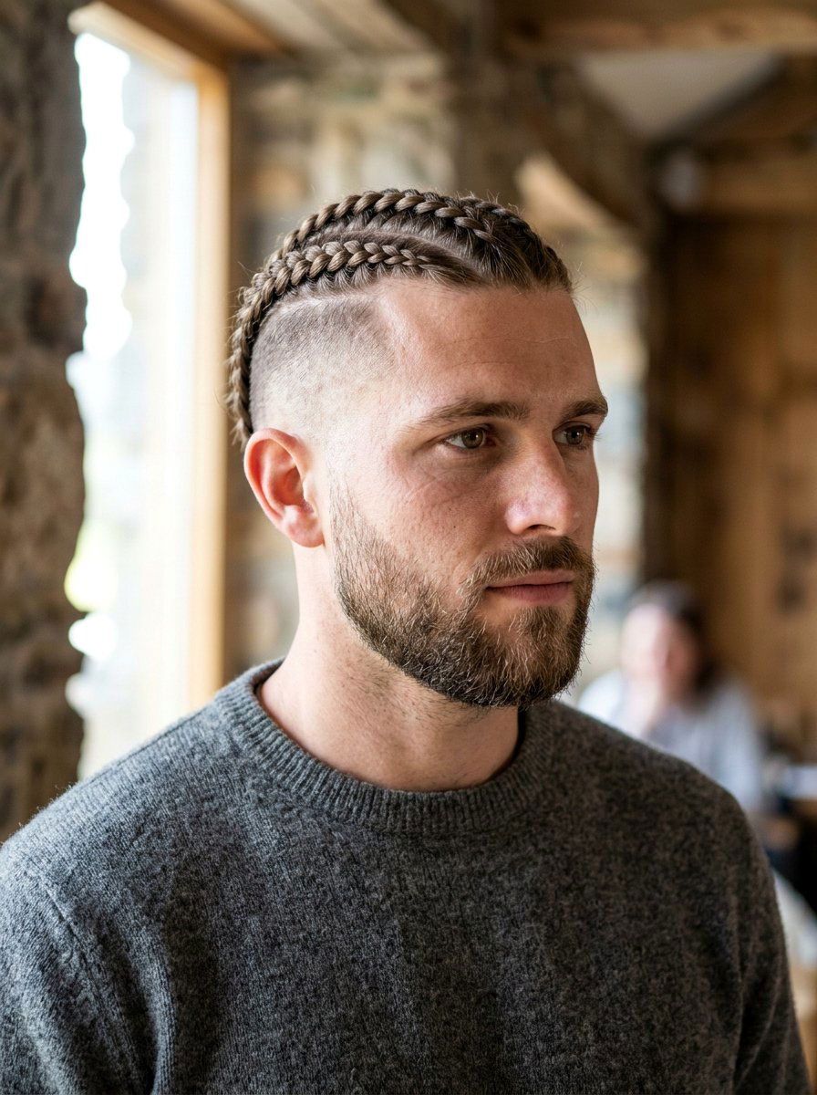 Triple Viking Braids Men - 20 viking braid hairstyles for men - 20 viking braid hairstyles for men