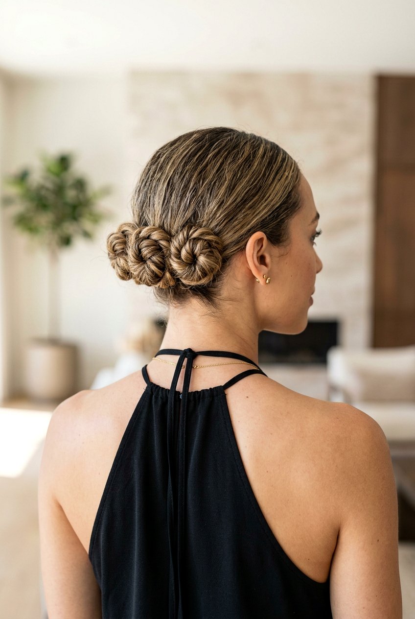 Triple twisted bun - 20 frizz proof bun for humid weather - 20 frizz proof bun for humid weather