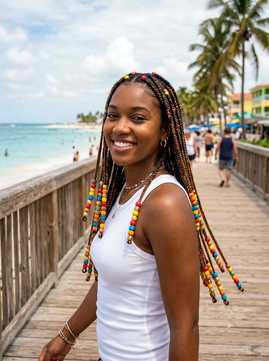 Tropical Braids With Beads - 20 tropical braid hairstyle - 20 tropical braid hairstyle