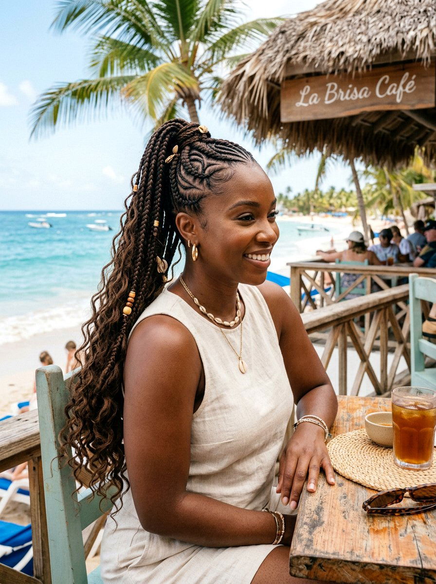 Tropical Cornrow Ponytail - 20 tropical braid hairstyle - 20 tropical braid hairstyle