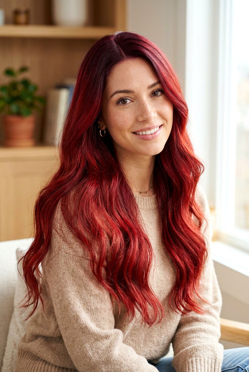 True Red Hair Color Shadow Root - 20 true red hair color - 20 true red hair color