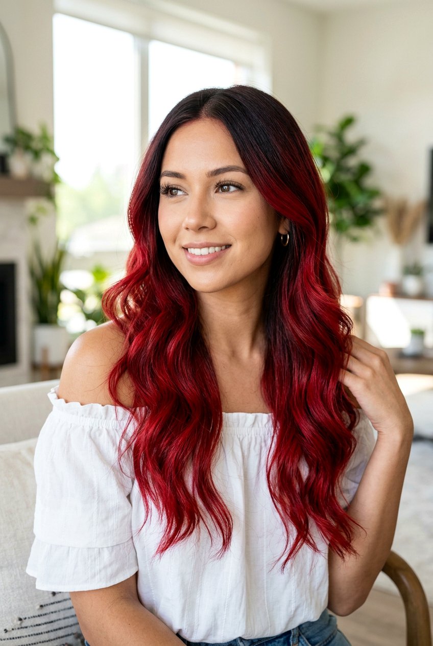 True Red Ombre Hair Color - 20 true red hair color - 20 true red hair color