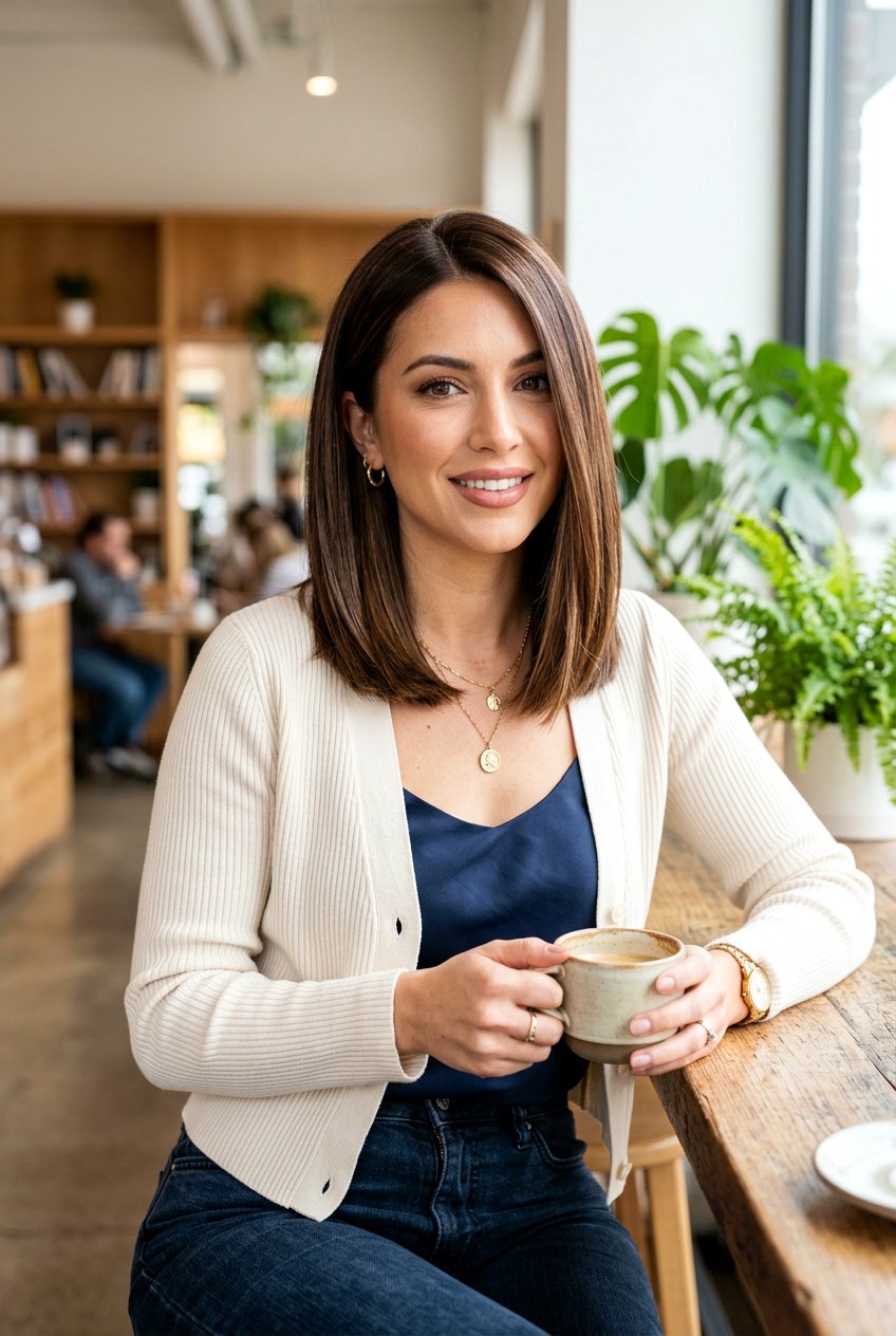 Truffle Brown Lob - 20 truffle brown hair color - 20 truffle brown hair color