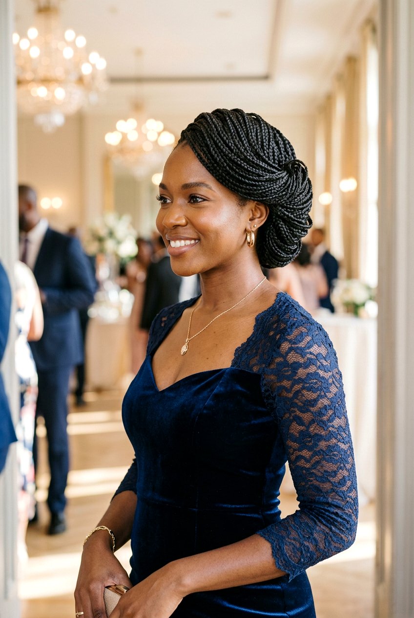 Tuck And Pin Mini Braids - 20 mini braids on natural hair - 20 mini braids on natural hair