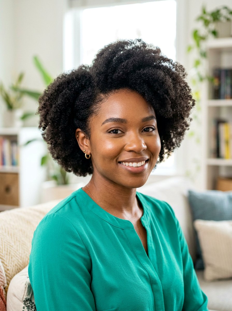 Tucked Afro for Natural Hair - 20 simple work hairstyle for natural hair - 20 simple work hairstyle for natural hair