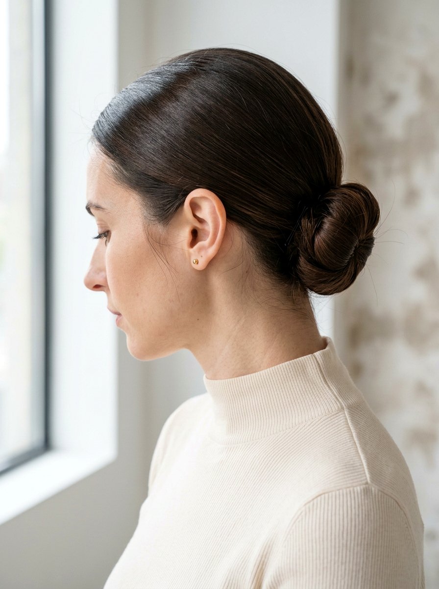 Tucked And Pinned Low Bun - 20 cute hairstyle for family dinner - 20 cute hairstyle for family dinner