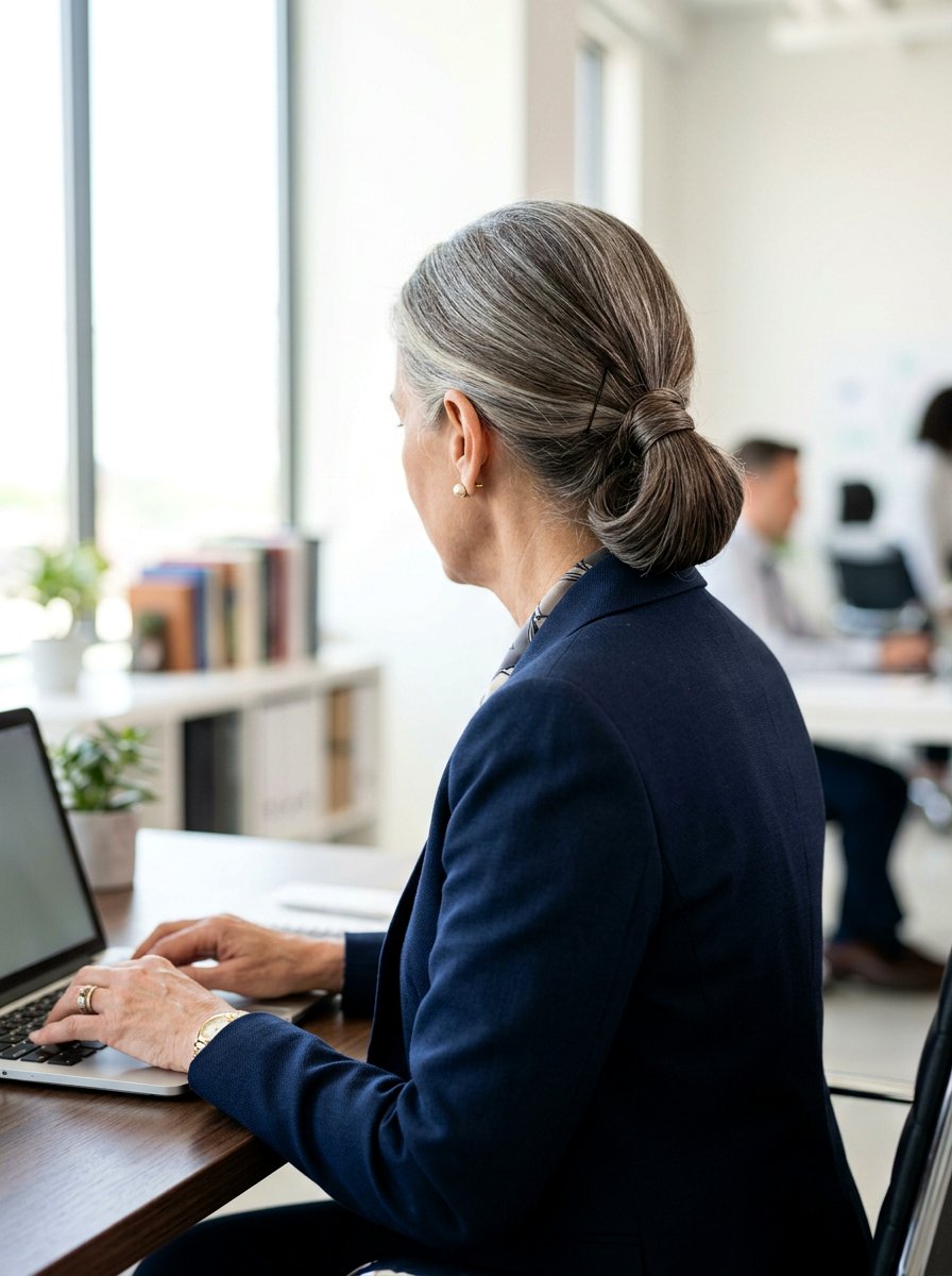 Tucked And Pinned Ponytail - 20 elegant ponytail hairstyle for older women - 20 elegant ponytail hairstyle for older women