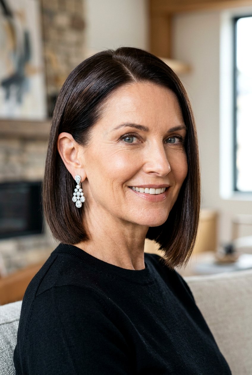 Tucked Behind Ear Bob - 20 old money bob for mature women - 20 old money bob for mature women