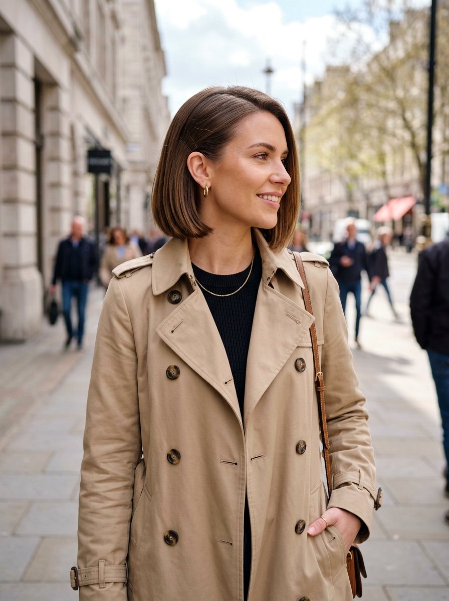 Tucked Behind Ear Bob - 20 polished bob for fine straight hair - 20 polished bob for fine straight hair