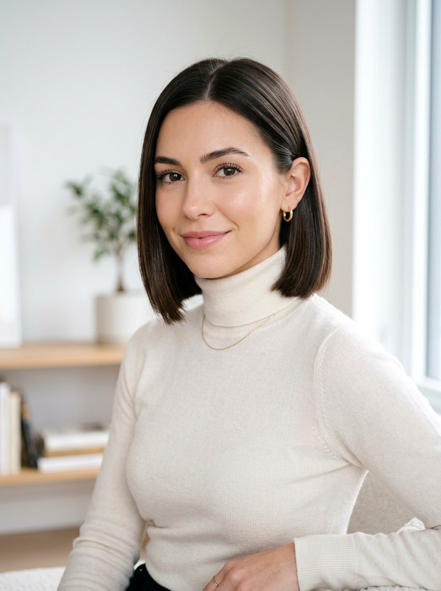 Tucked Behind Ears Bob - 20 hairstyle to blend short regrowth - 20 hairstyle to blend short regrowth