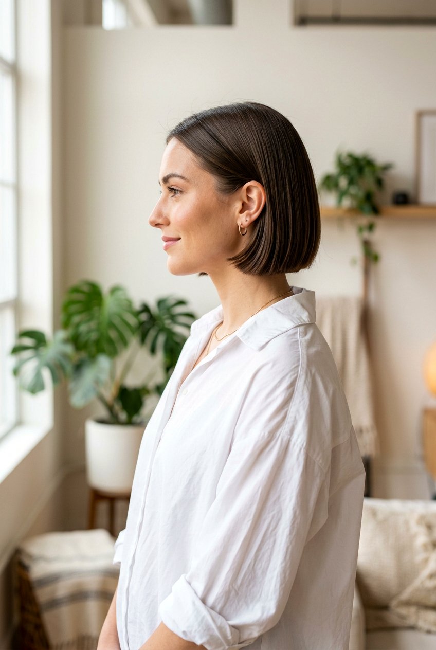 Tucked Behind Ears Bob Haircut - 20 editorial slick bob haircut - 20 editorial slick bob haircut