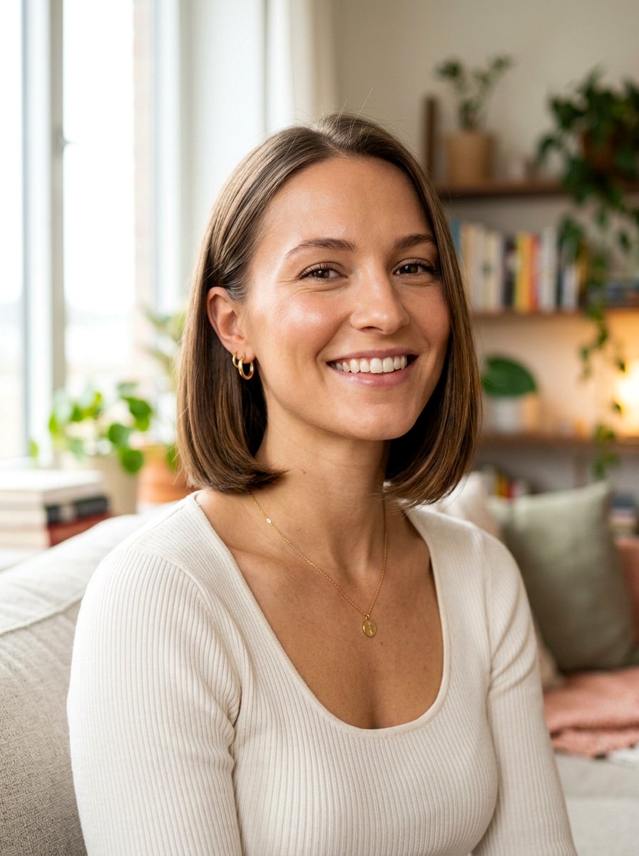 Tucked Behind Ears Lob - 20 sleek hairstyle for fine straight hair - 20 sleek hairstyle for fine straight hair