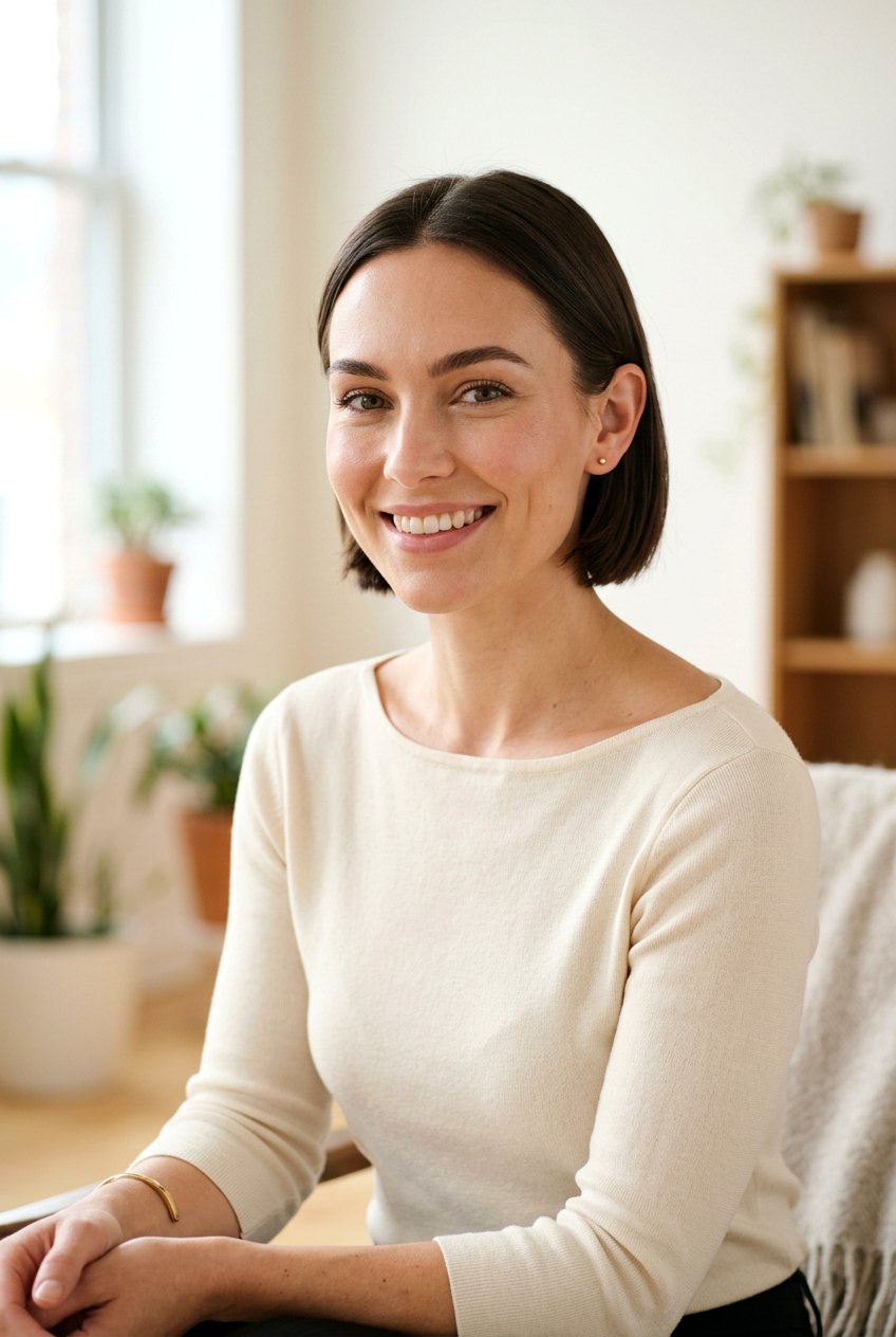 Tucked Behind Ears Short Bob - 20 beach hairstyle for short bob - 20 beach hairstyle for short bob