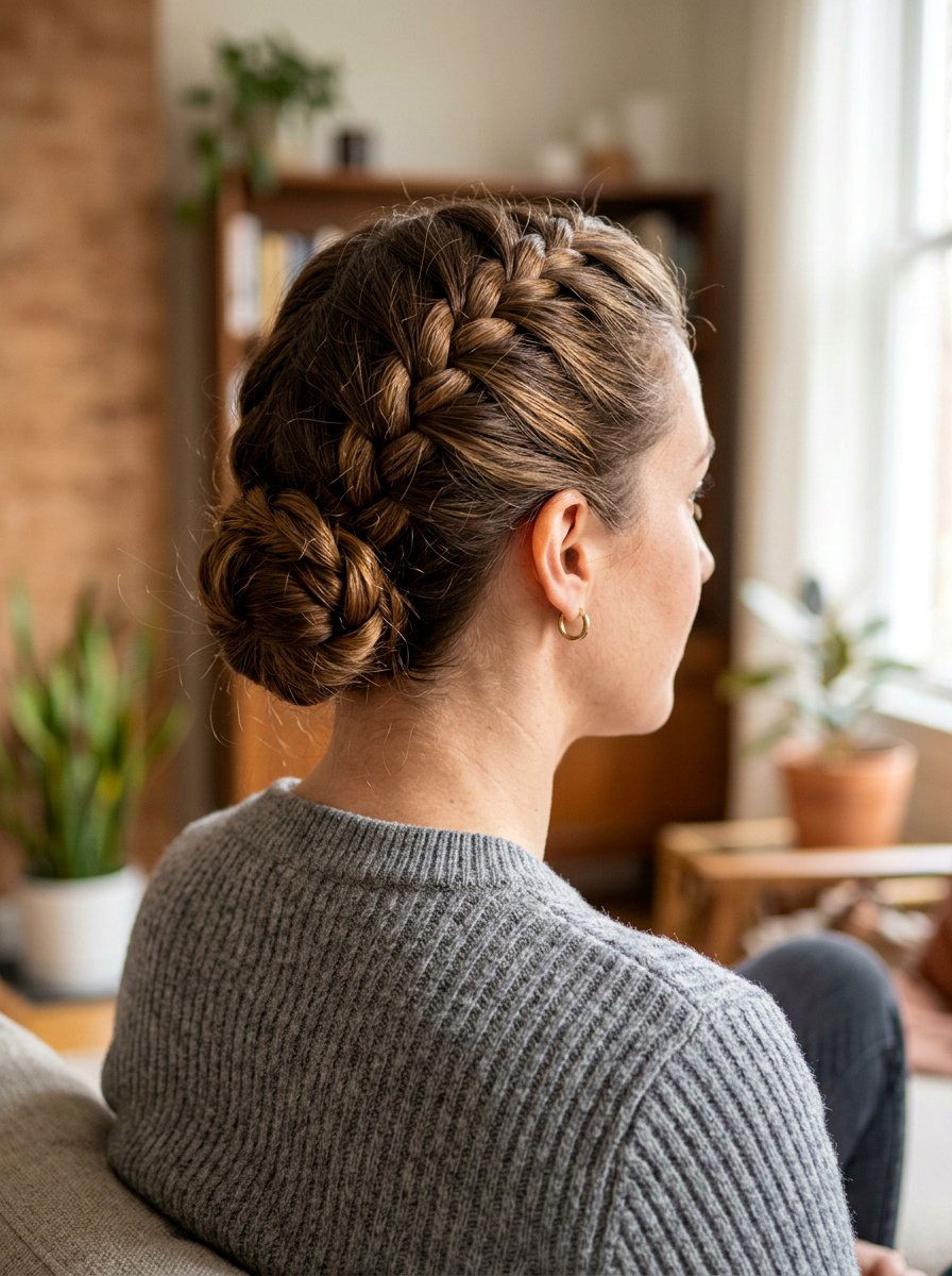 Tucked French Braid - 20 office hairstyle for thick coarse hair - 20 office hairstyle for thick coarse hair