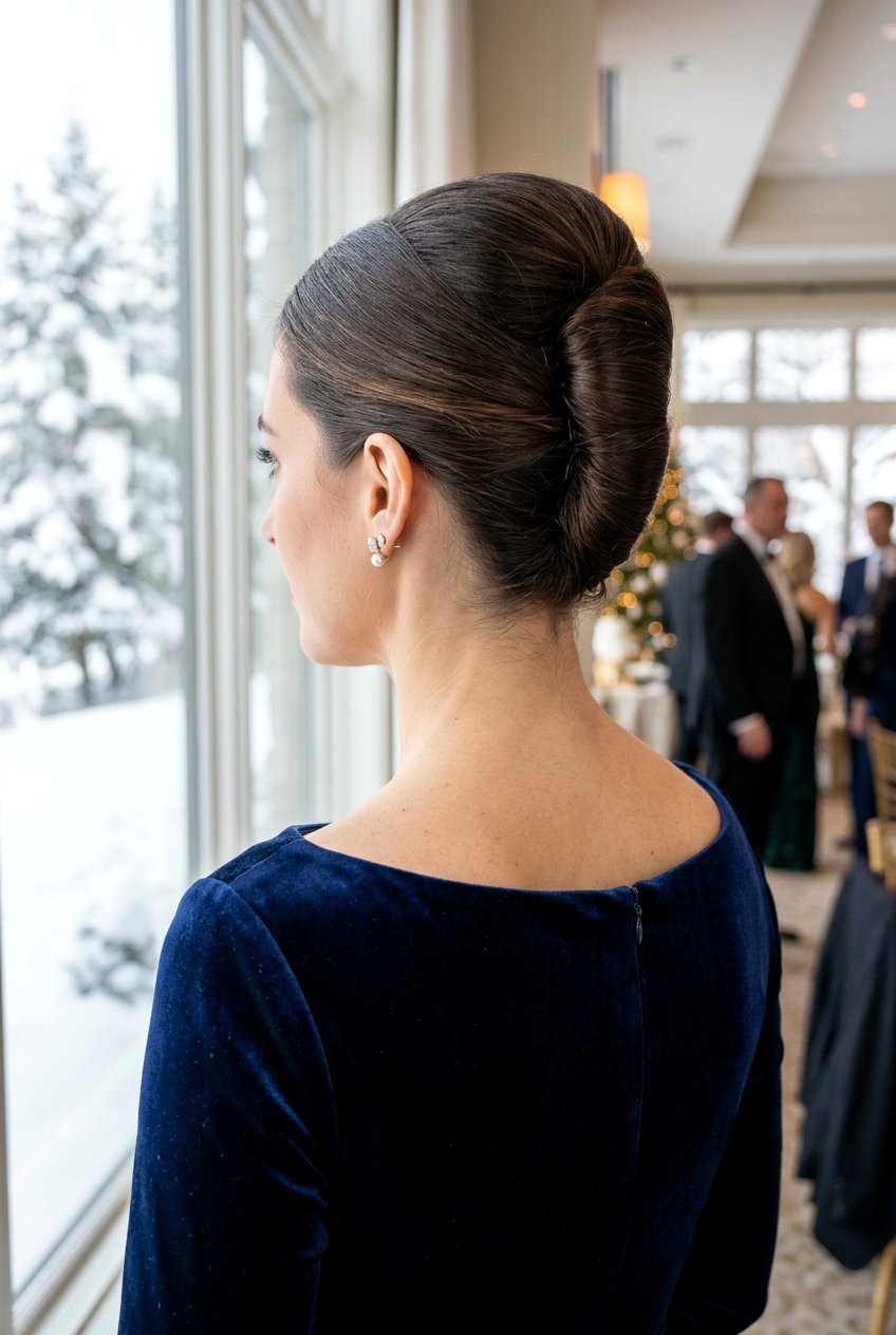 Tucked French Twist - 20 bridal hairstyle for minimalist wedding - 20 bridal hairstyle for minimalist wedding