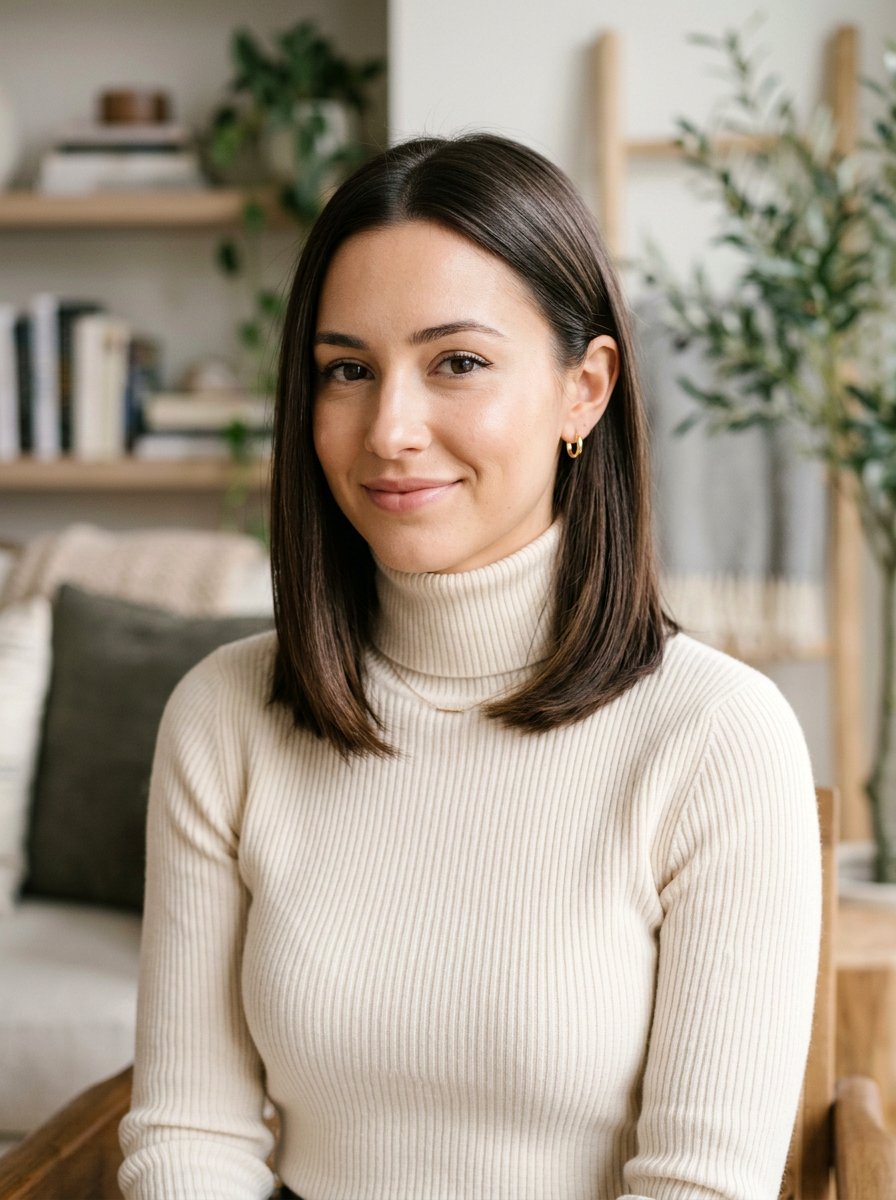 Tucked Lob - 20 office hairstyle with minimal effort - 20 office hairstyle with minimal effort