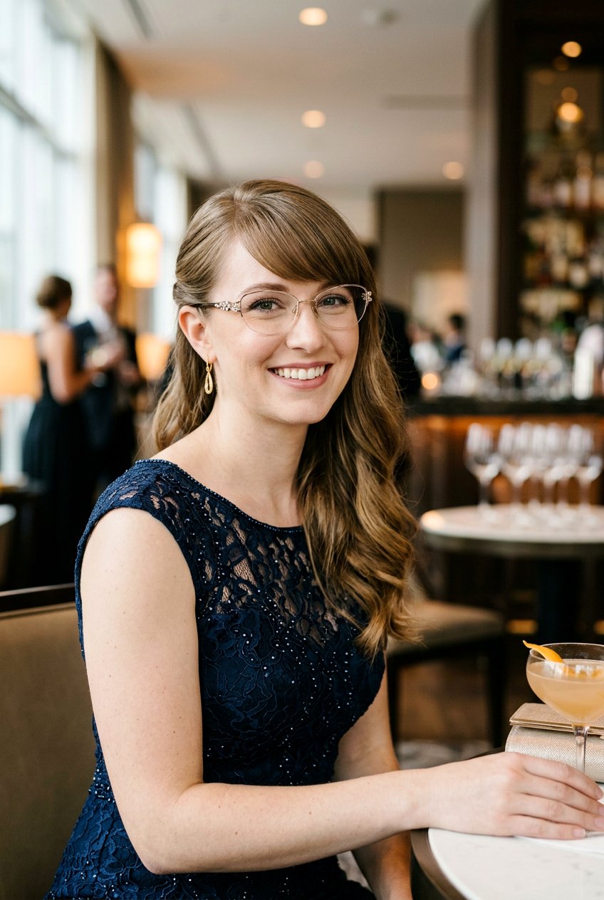 Tucked Side Long Bangs - 20 long bangs for women with glasses - 20 long bangs for women with glasses