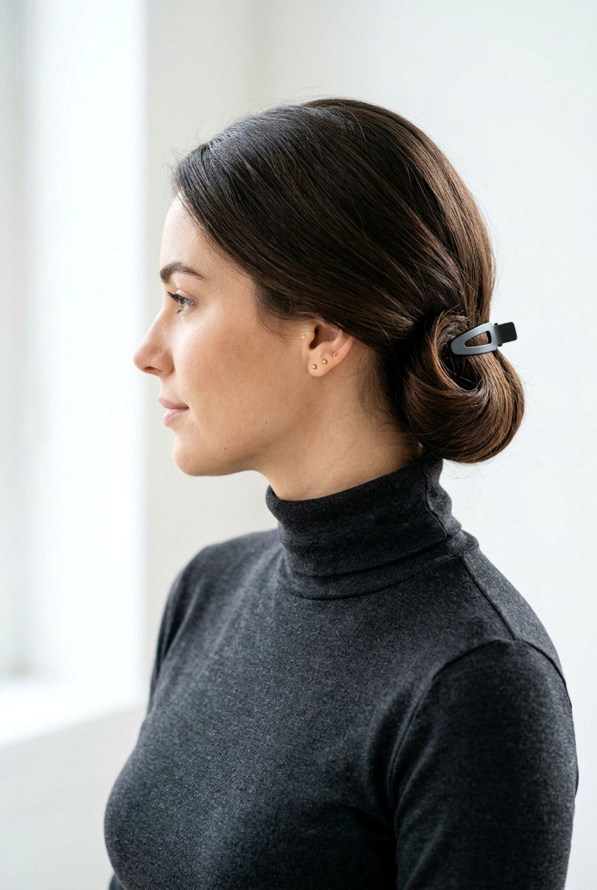 20 Effortless Messy Claw Clip Updo for Medium Hair Ideas