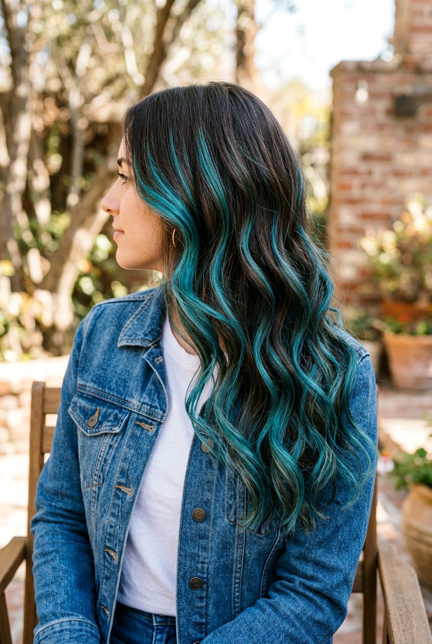 Turquoise Balayage Hair - 20 turquoise hair color ideas - 20 turquoise hair color ideas