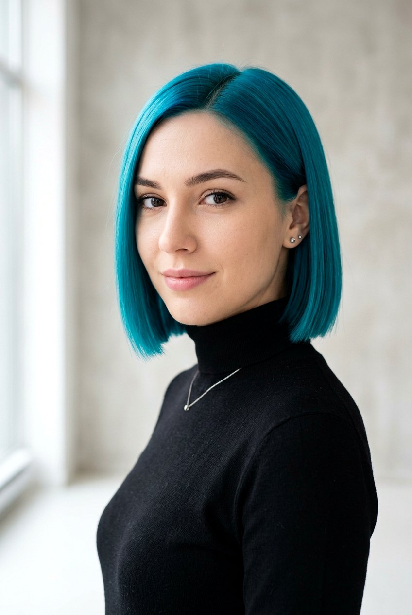 Turquoise Bob Haircut - 20 turquoise hair color ideas - 20 turquoise hair color ideas