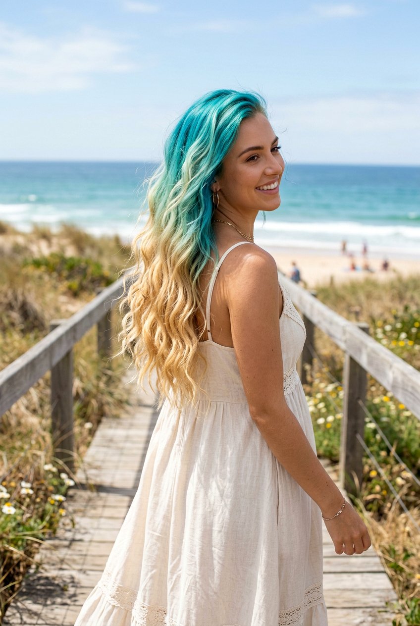 Turquoise Hair With Blonde - 20 turquoise hair color ideas - 20 turquoise hair color ideas