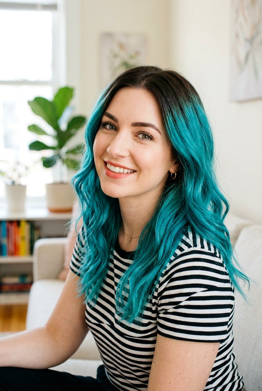 Turquoise Hair With Dark Roots - 20 turquoise hair color ideas - 20 turquoise hair color ideas