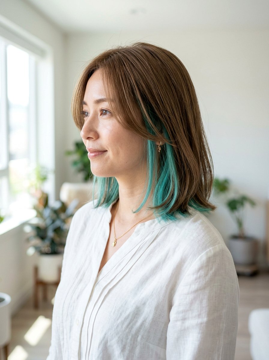 Turquoise Peekaboo Highlights For Fine Hair - 20 turquoise peekaboo highlights - 20 turquoise peekaboo highlights