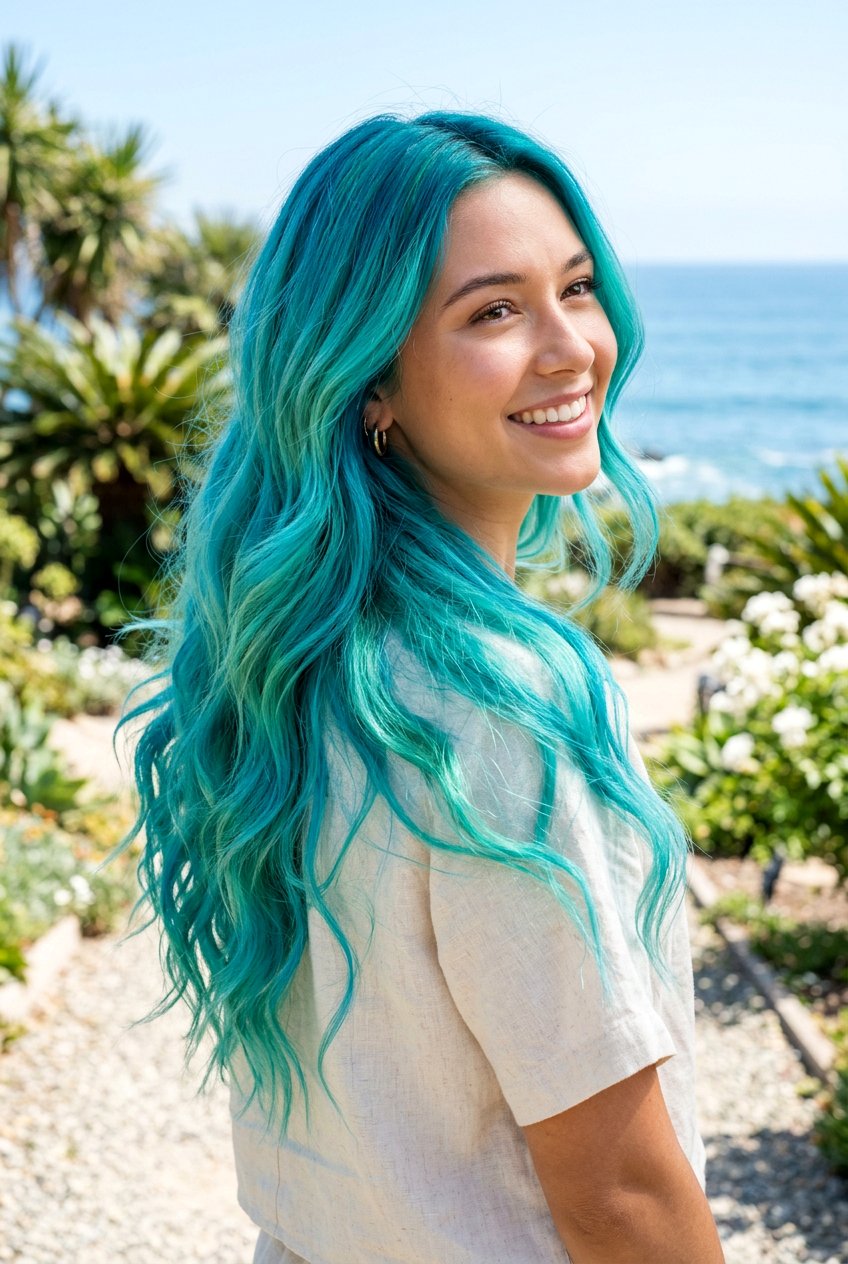 Turquoise Teal Hair - 20 fantasy hair color ideas - 20 fantasy hair color ideas