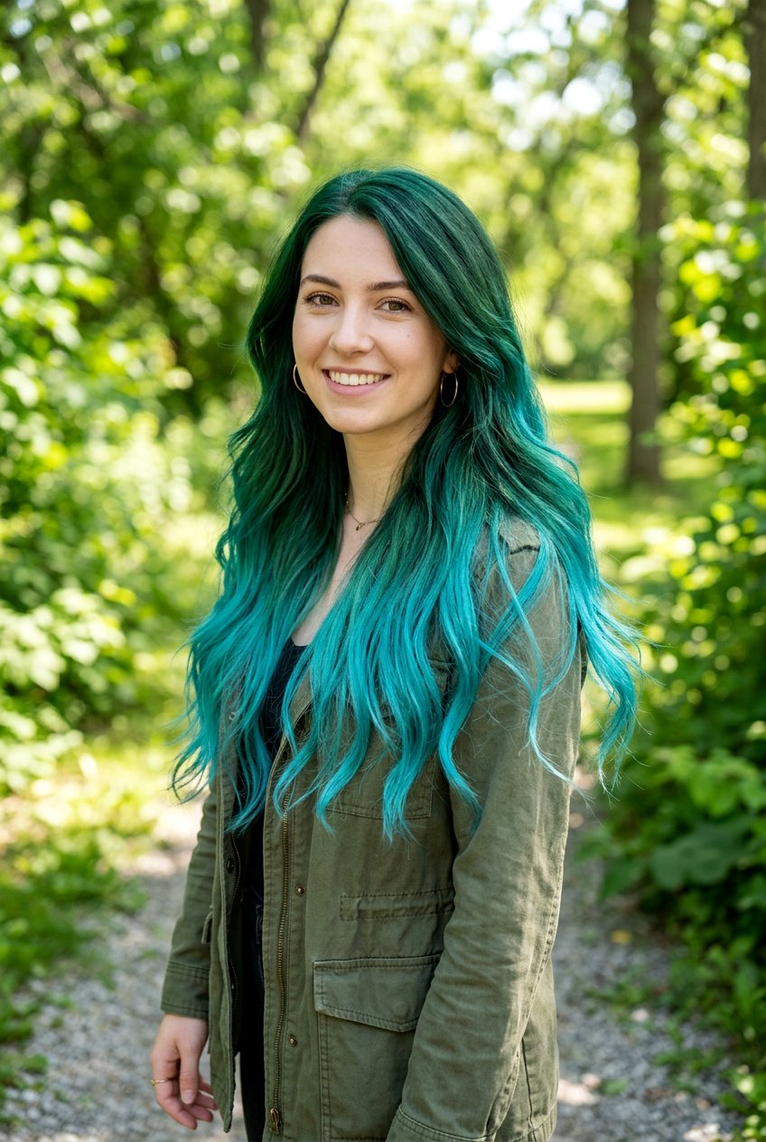 Turquoise and Green Hair Color - 20 turquoise hair color ideas - 20 turquoise hair color ideas