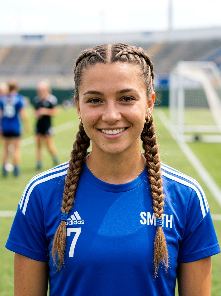 Twin Braided Ponytails - 20 soccer hairstyle with braided ponytail - 20 soccer hairstyle with braided ponytail
