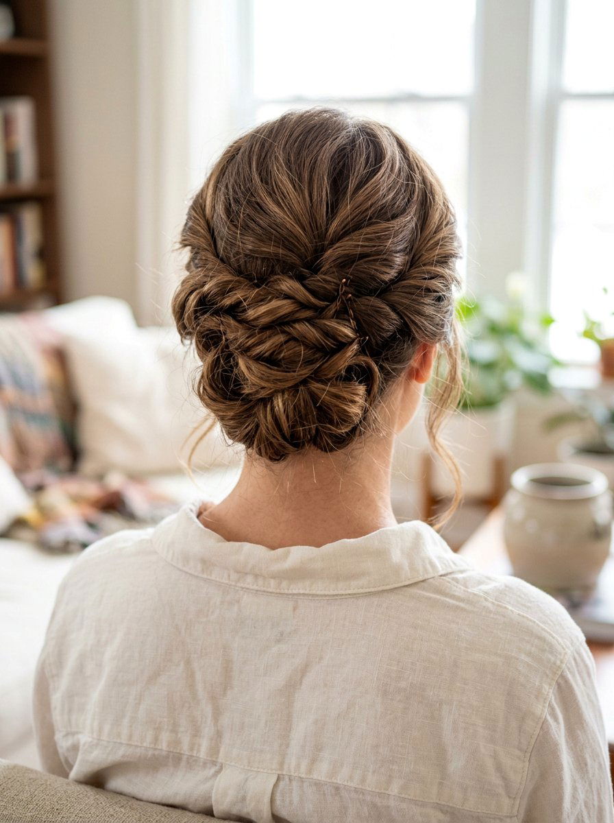 Twist And Pin Updo - 20 easy hairstyle for thick wavy hair - 20 easy hairstyle for thick wavy hair