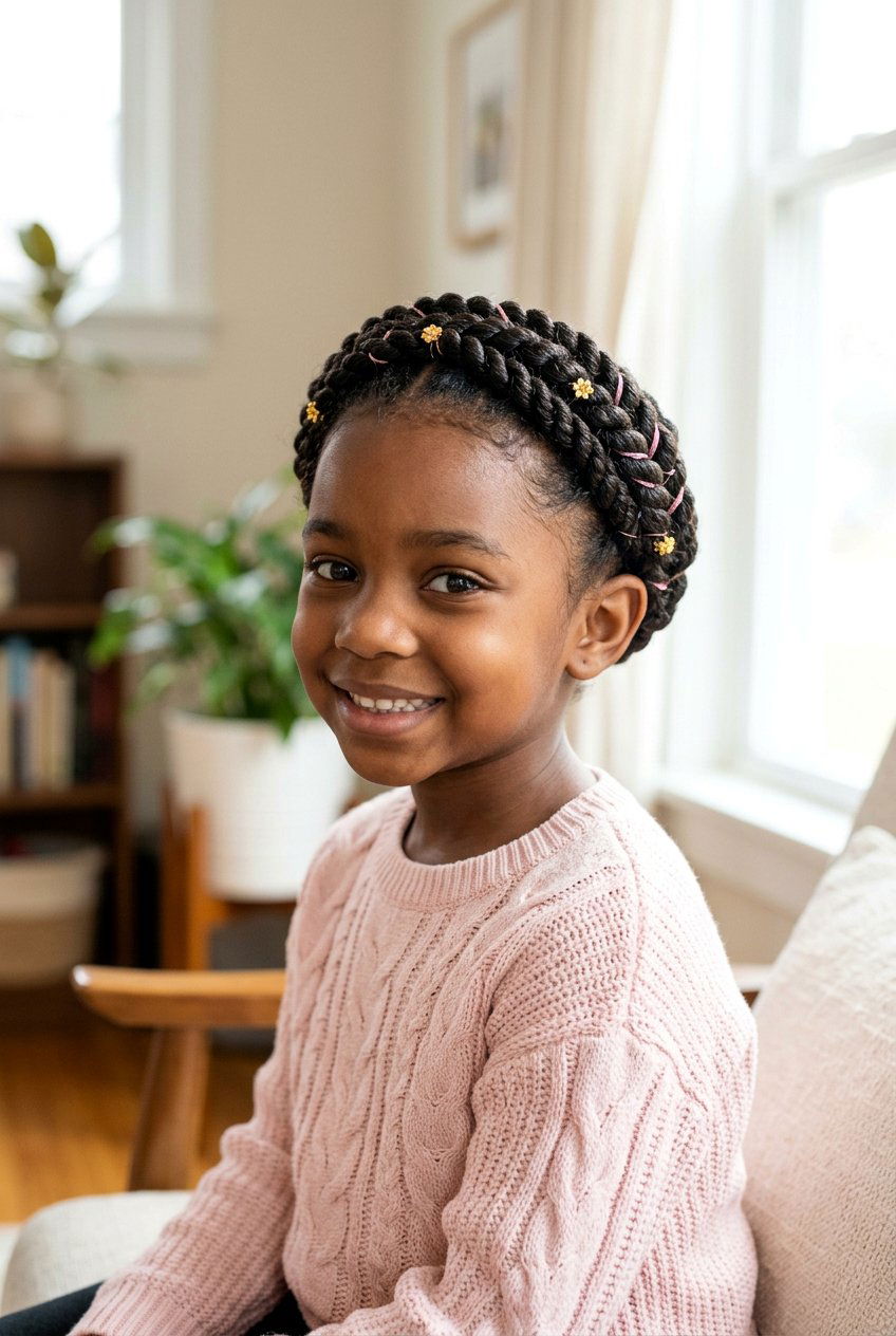 Twist Braided Crown - 20 little girls braided crown hairstyle - 20 little girls braided crown hairstyle