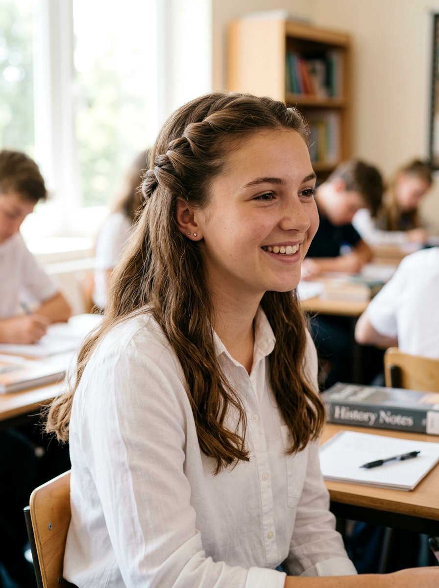 Twist Half Up Half Down - 20 viral school hairstyle ideas - 20 viral school hairstyle ideas