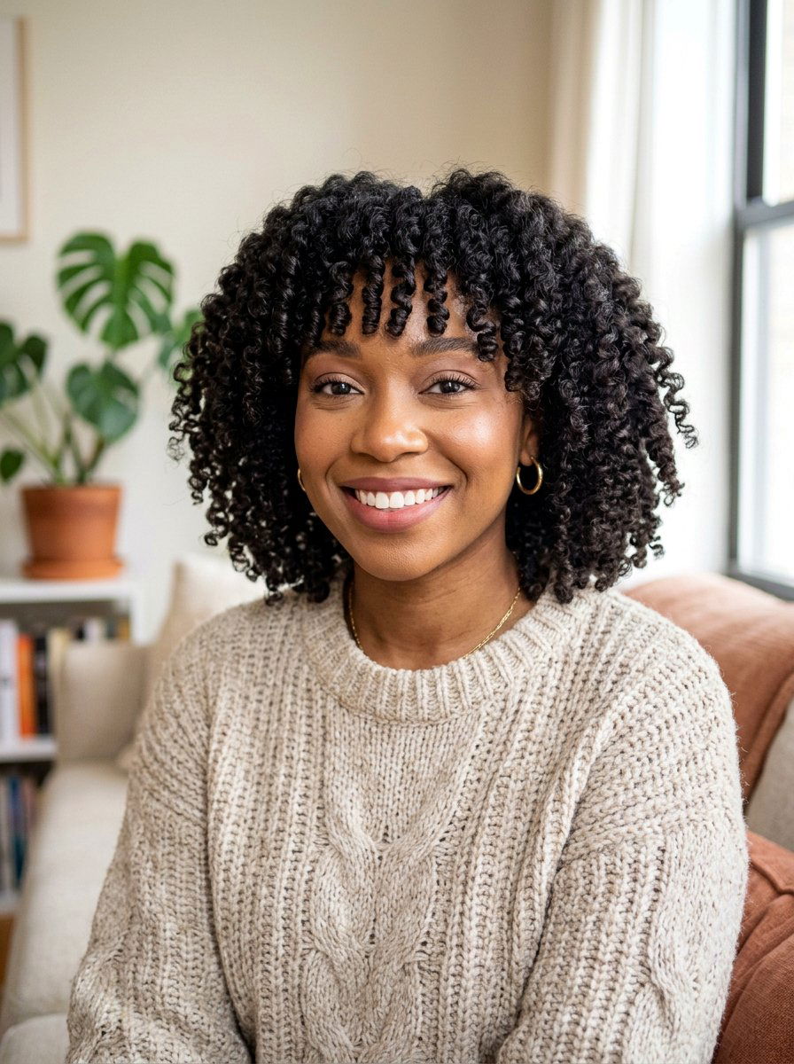 Twist Out Bob With Bangs - 20 twist out bob hairstyle - 20 twist out bob hairstyle