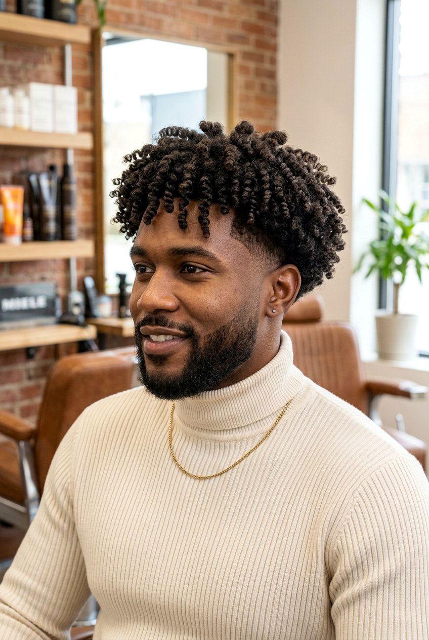 Twist Out Low Taper Fade - 20 twists with taper fade for black men - 20 twists with taper fade for black men