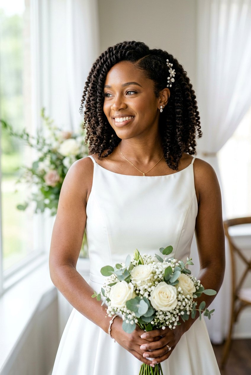 Twist Out Wedding Hairstyle For Black Brides - 20 wedding hairstyles for black brides - 20 wedding hairstyles for black brides