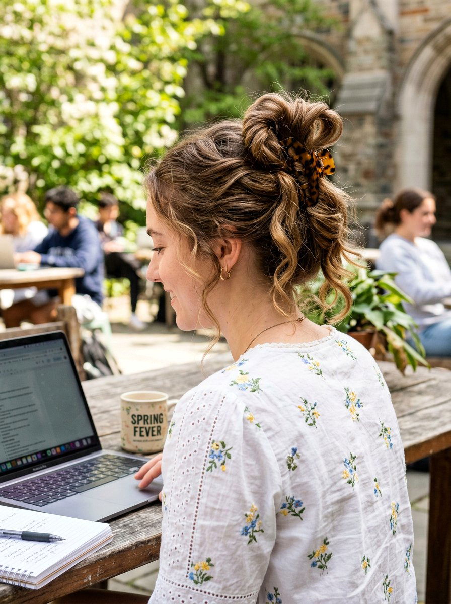 Twisted Bow Claw Clip Hairstyle - 20 claw clip hairstyle for college girls - 20 claw clip hairstyle for college girls