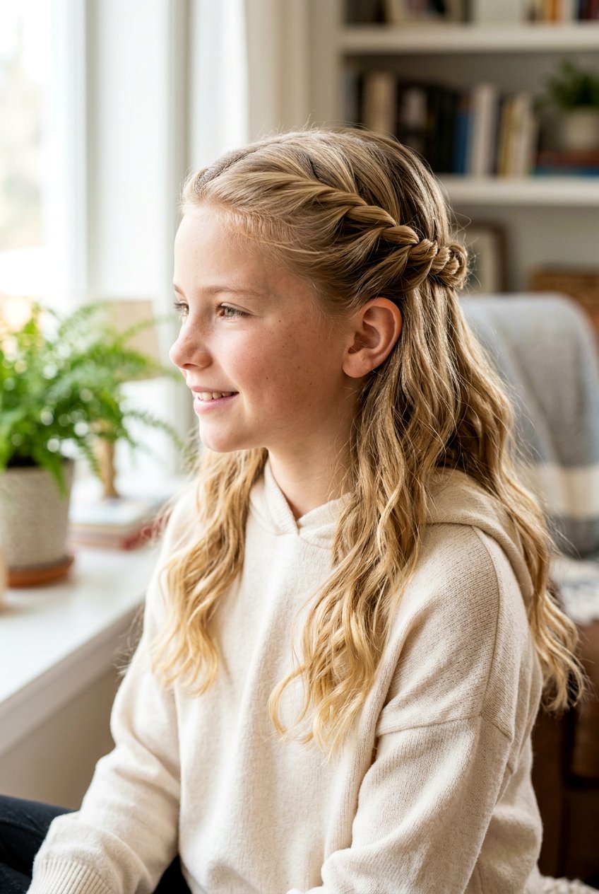 Twisted Braid Half Up For School - 20 braided half up hairstyle for school - 20 braided half up hairstyle for school