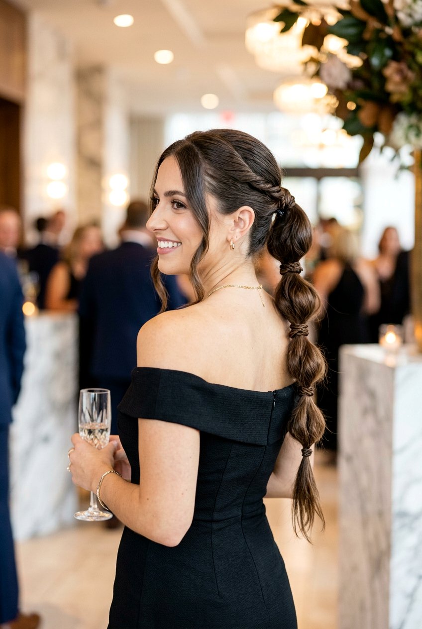 Twisted Bubble Ponytail - 20 bubble ponytail for wedding guest - 20 bubble ponytail for wedding guest