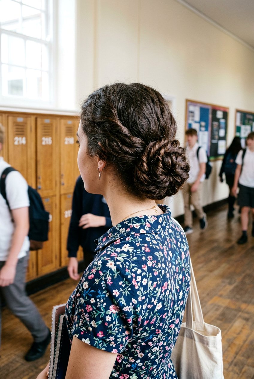 Twisted Bun - 20 simple overnight hairstyle for school - 20 simple overnight hairstyle for school