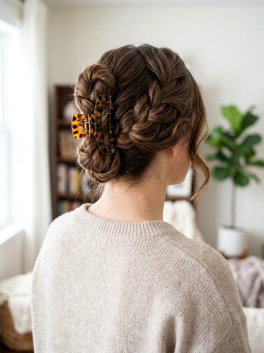 Twisted Claw Clip Updo - 20 claw clip updo for thick long hair - 20 claw clip updo for thick long hair